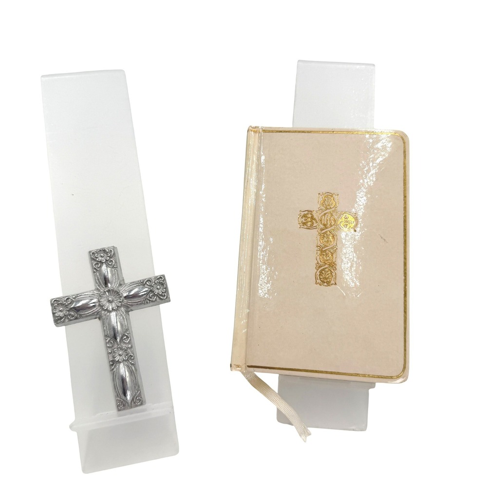 Catholic Book Publishing Key of Heaven Prayer Book Set Cream Excellent Vintage